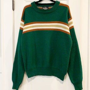 Vintage Retro Boho Stripe Details Sweater Sweatshirt